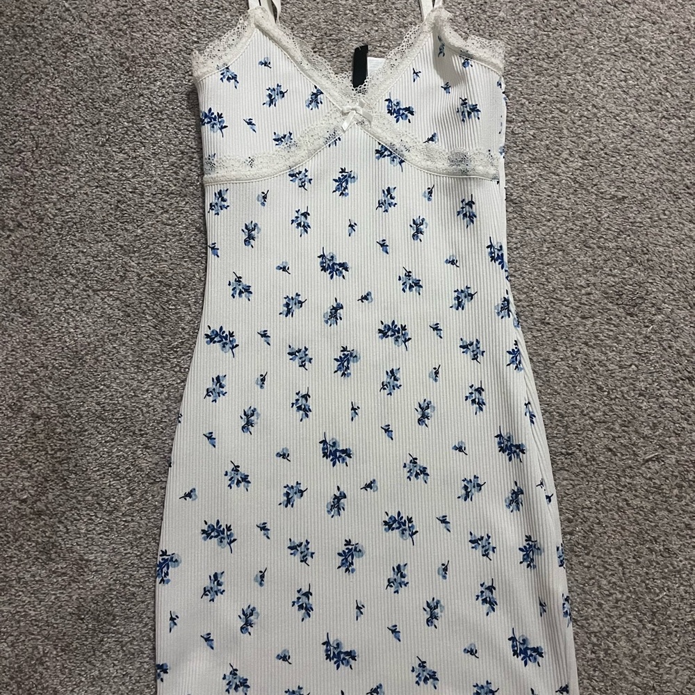 Floral Lace Trim Sleep Dress